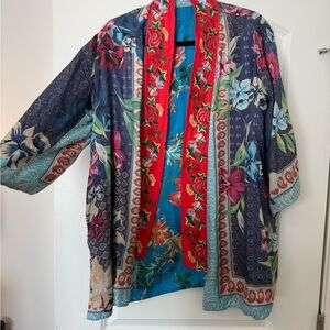 Johnny Was Reversible Floral Kimono